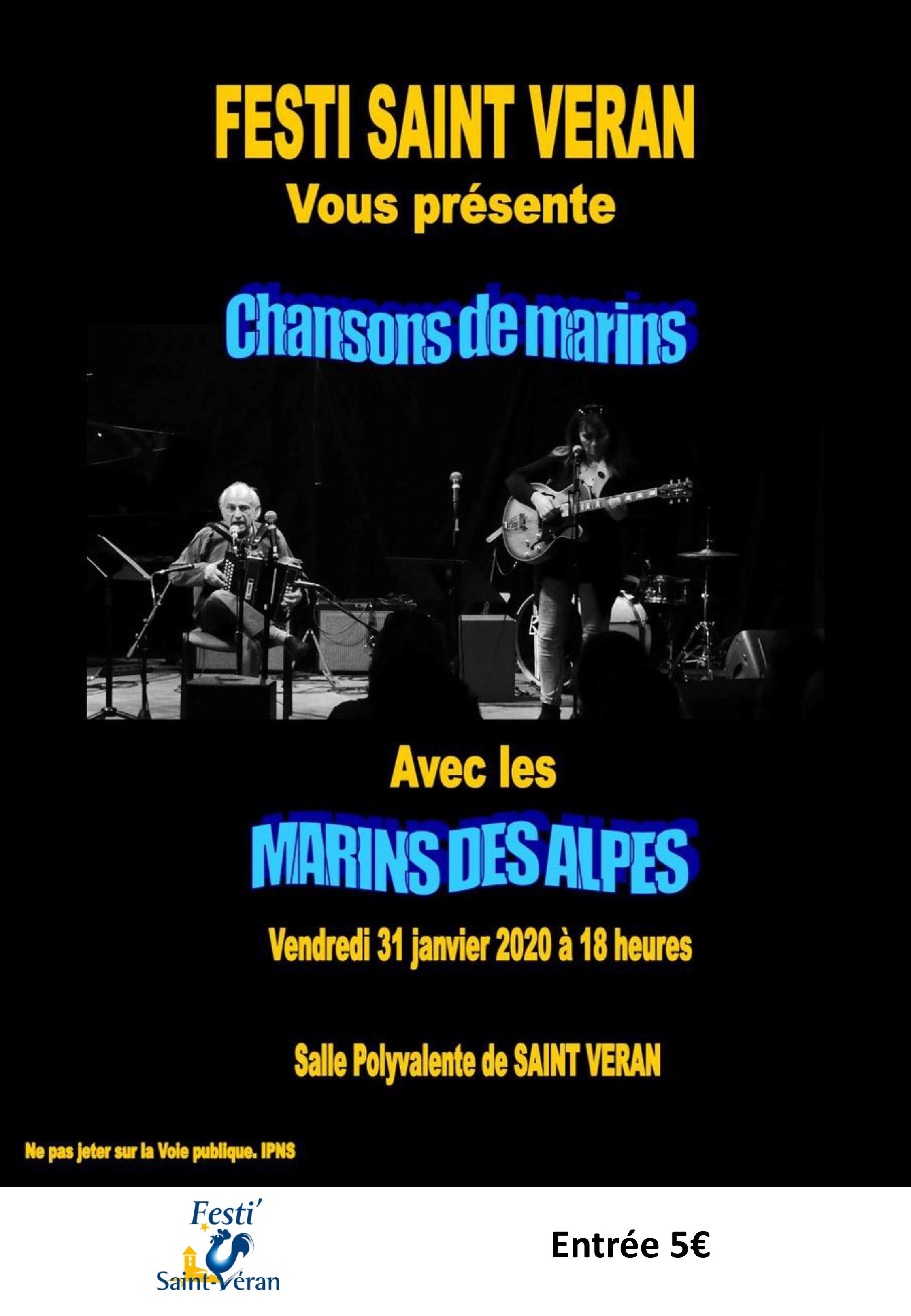 Affiche concert chants de marins